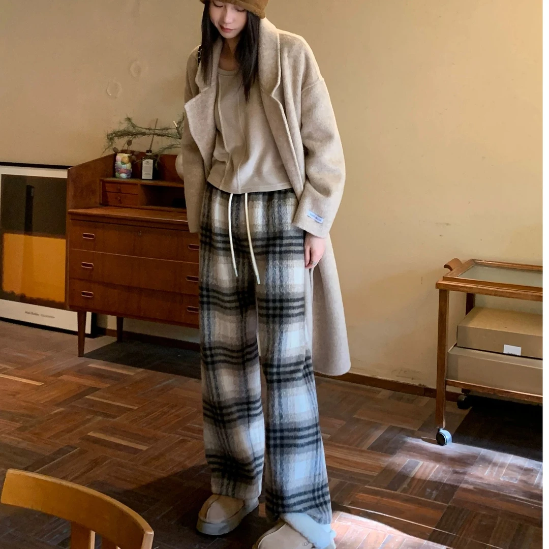 加绒款 冬季显瘦时尚洋气格子裤