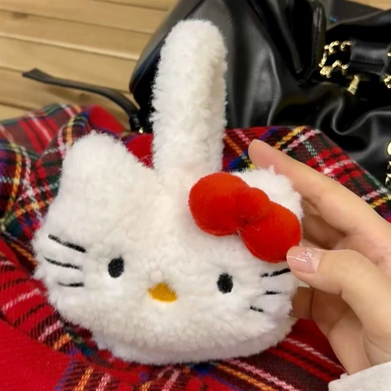 毛绒耳罩女保暖耳套kt猫可爱百搭骑车御寒防冻护耳冬季学生耳机式