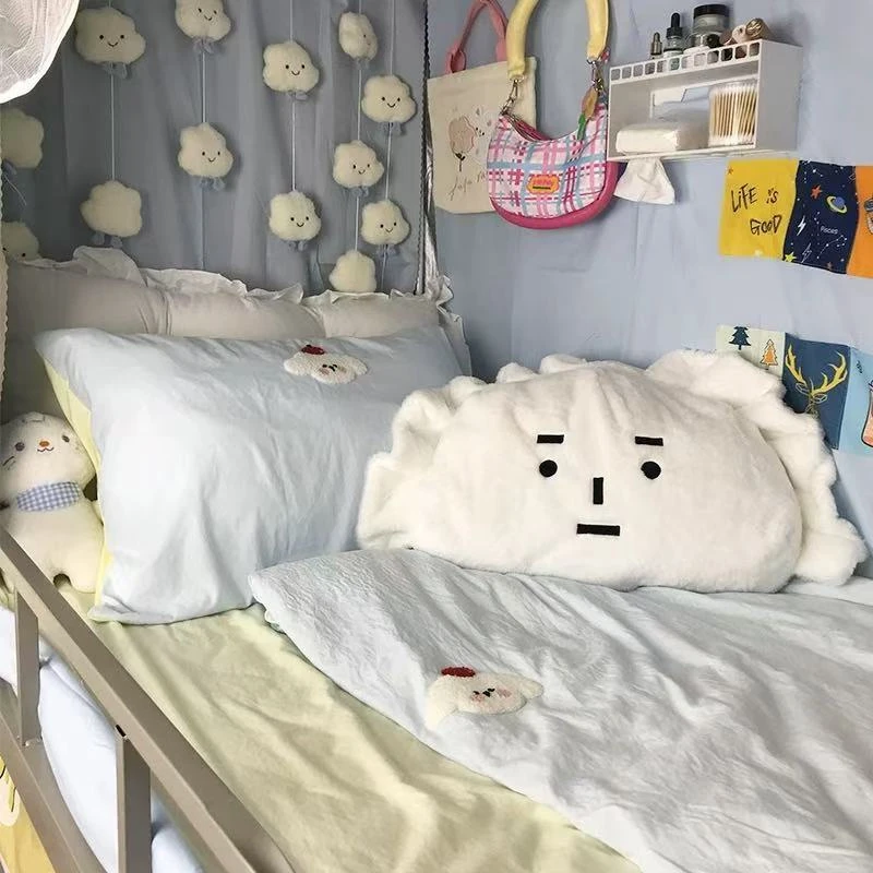 饺子情绪抱枕可爱异形毛绒公仔床头靠枕沙发卧室靠垫送女友礼物新