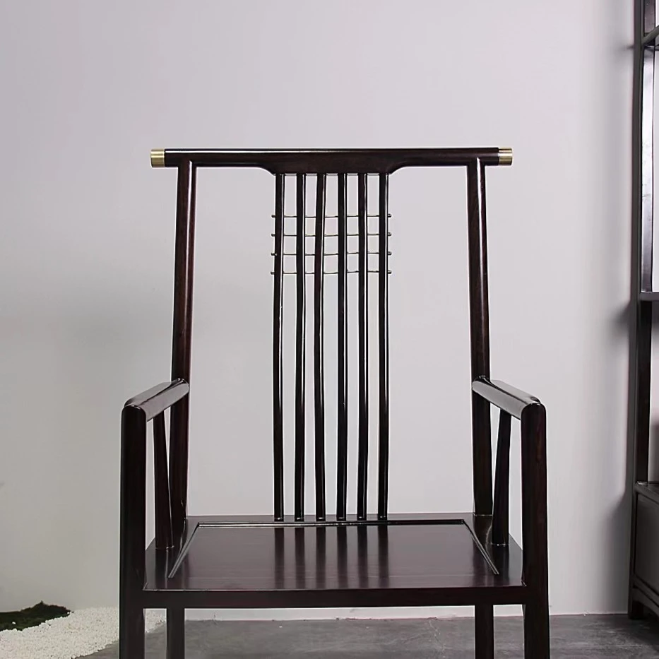 H4木与茶黑檀鸿成主椅60×48×116黑檀座椅新中式茶椅客厅简约