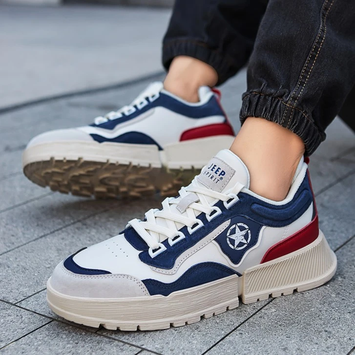 jeep spirit吉普男鞋百搭时尚休闲鞋男士开车鞋运动厚底百搭板鞋