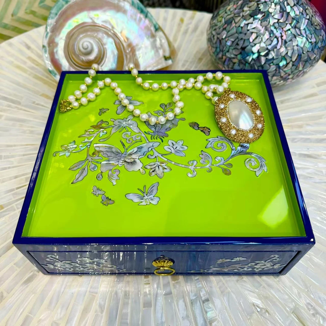 KA-爱神凤蝶之破茧成蝶-螺钿饰品盒23*20.5*8