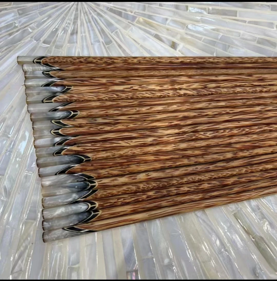 KA-东南亚松弛感牛角镶嵌天然椰子木手工艺术品10双{新}