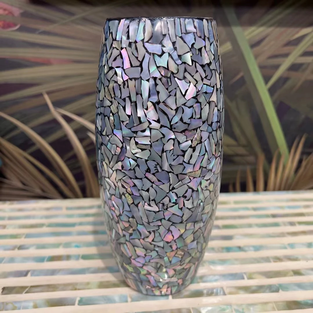 KA-东南亚手工艺术澳鲍瓶可注水宽10.5cm高23cm