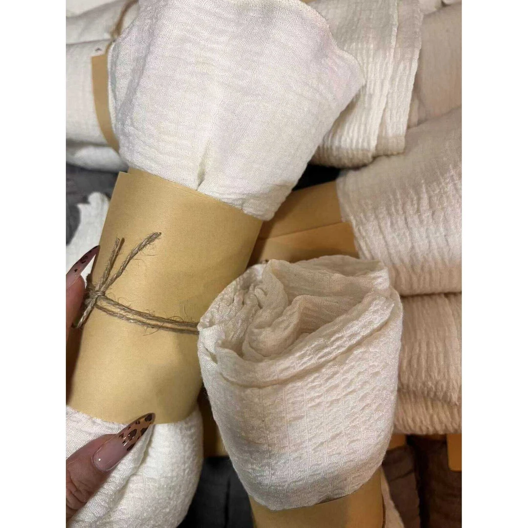 <春日恋歌>汉麻皱麻密拷工艺高级感定制围巾披肩