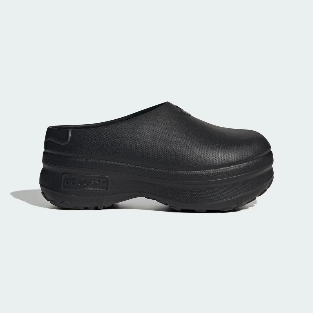 adidas三叶草厚底防滑包头低帮休闲运动夏季黑色厨师鞋IE4626