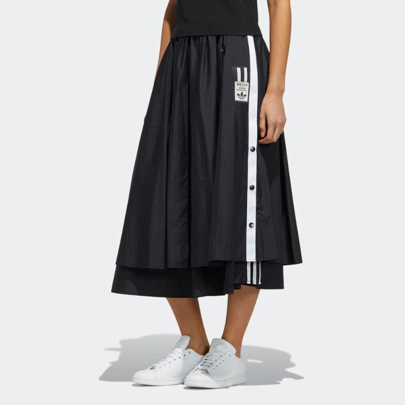 adidas阿迪达斯三叶草女装侧开纽扣运动半身裙HC6566
