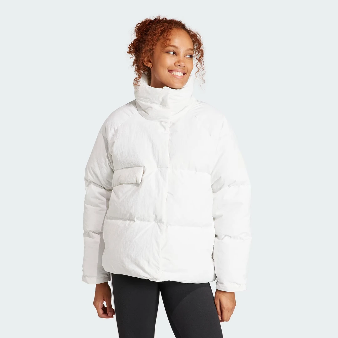 adidas阿迪达斯女款运动羽绒服W BIG BAFFLE J时尚舒适外套IK3163
