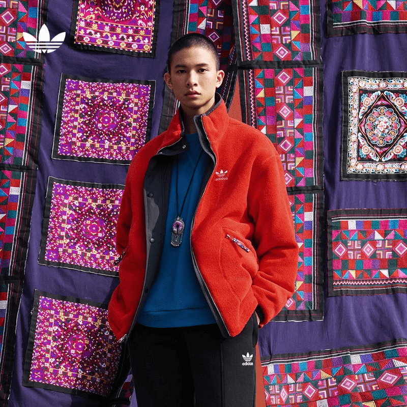 adidas阿迪达斯三叶草Feifei Ruan联名龙年新年双面穿棉服