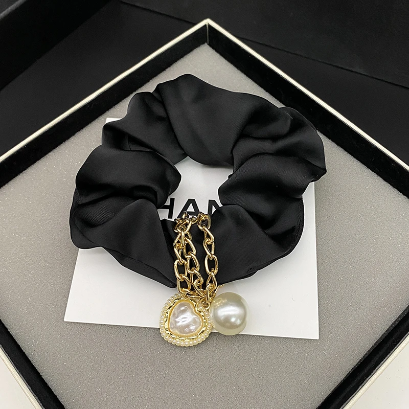 非金属发饰 头绳2023新款头饰珍珠发绳简约气质发圈马尾高级感女