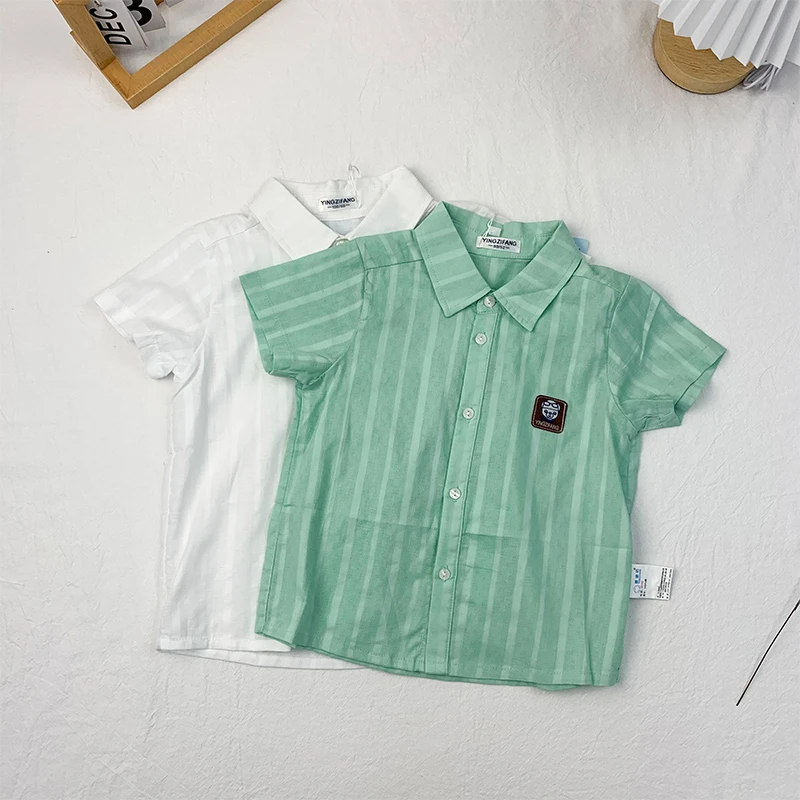 BBFUNG/婴姿坊2024年新款中小童夏季休闲薄款衬衫1612111282