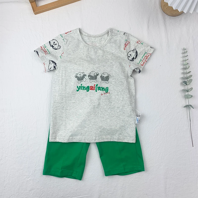 BBFUNG/婴姿坊2024年新款中小童套装夏季夏款短裤T恤1611108337
