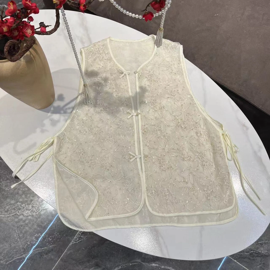 2024年新中式复古立体花纹马甲SK551