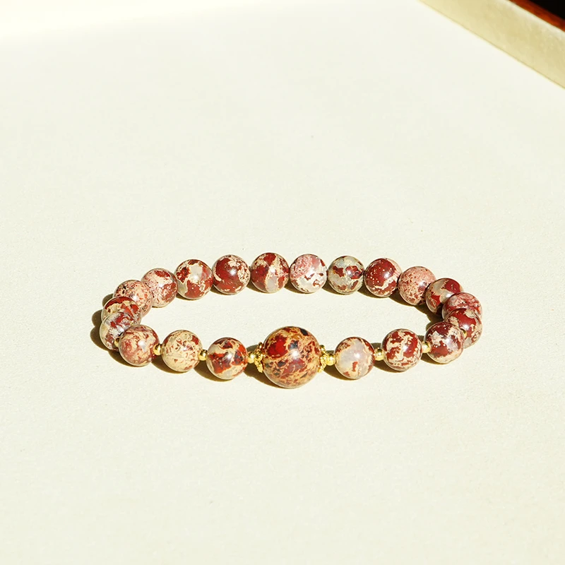 天宝石火星石帝王黄满花色手工单圈简约复古陨石