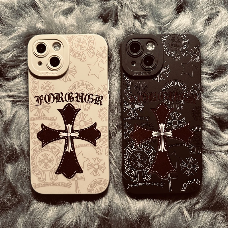 克罗心十字架苹果13手机壳iPhone14Promax全包12软壳11防摔XS个性