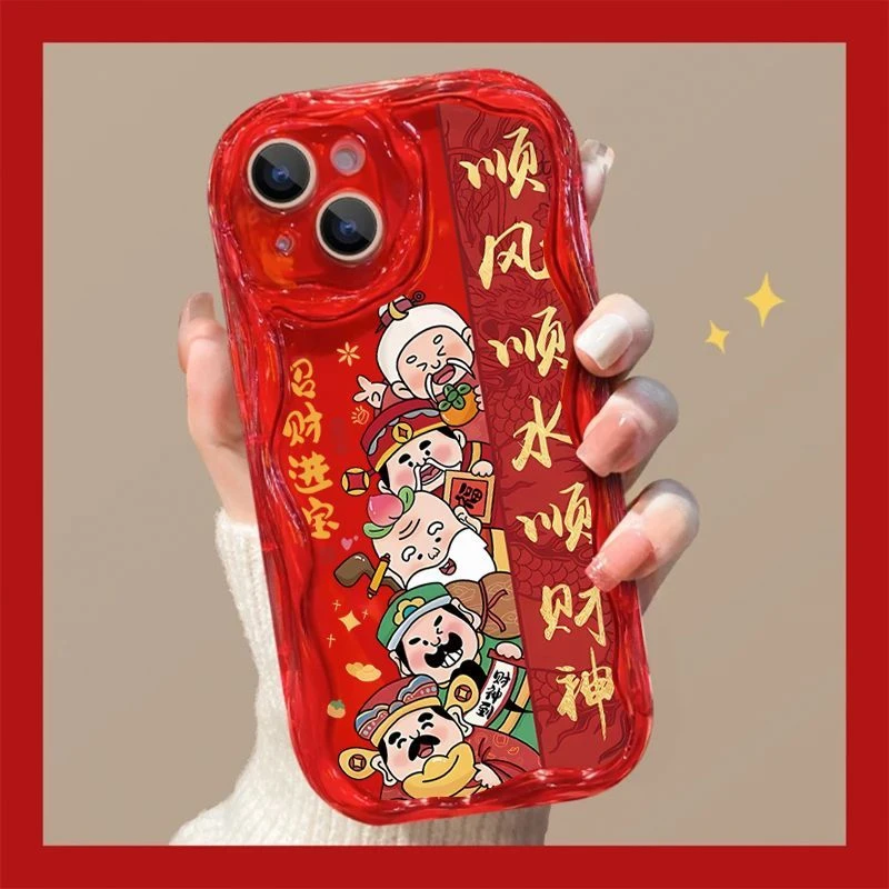 顺风顺水iphone15手机壳苹果14promax软壳13新年12/11全包防摔女
