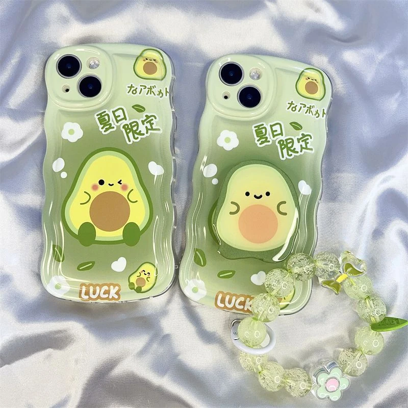 夏日牛油果苹果14手机壳iPhone13promax全包12软11女XR潮7P/8plus