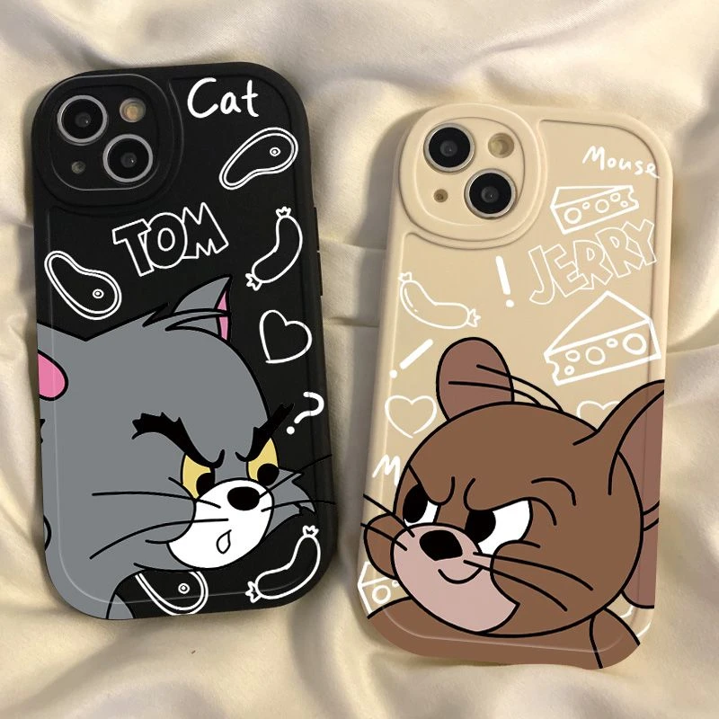 猫和老鼠苹果14promax手机壳新款iphone13高级感11卡通12防摔全包