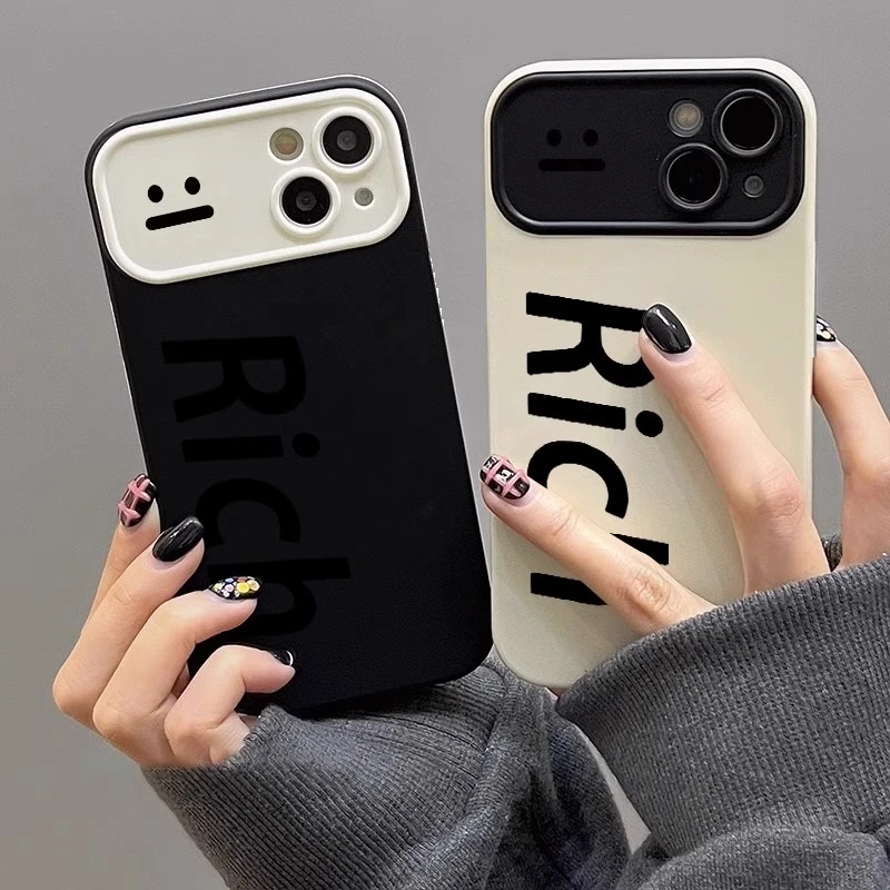 Rich苹果14promax手机壳新款iphone13高级感11全包12防摔XS8P简约