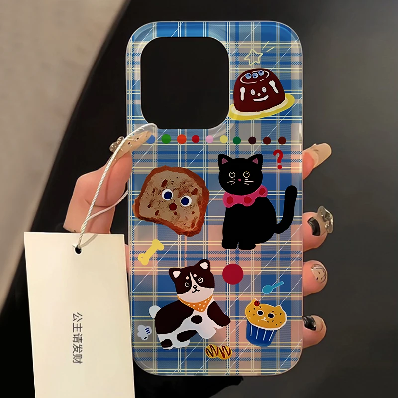 可爱吐司小猫小狗14/13手机壳iPhone15promax软胶11/12卡通XS防摔