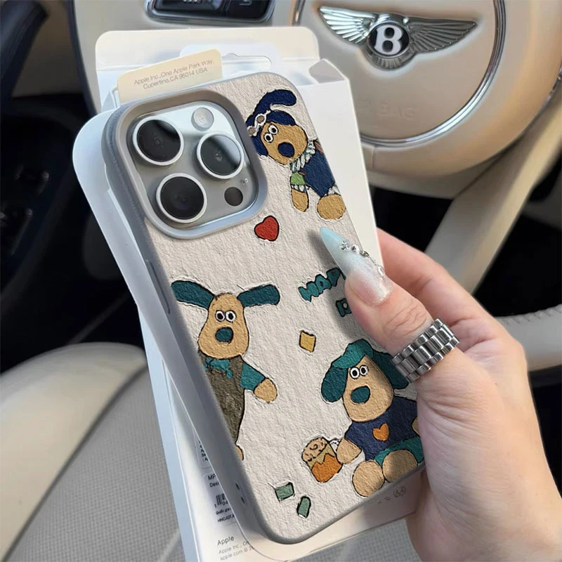 三只掌门狗啤酒适用苹果16promaxiPhone14手机壳13可爱简约15个性