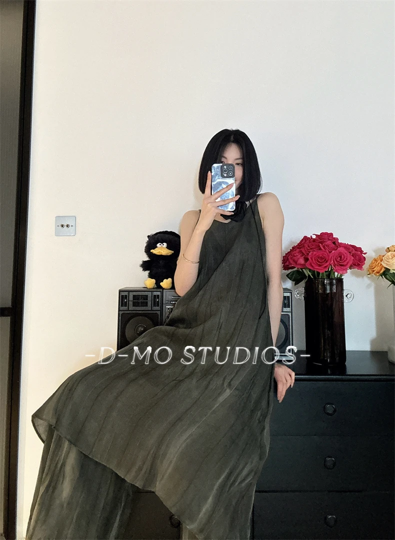 -D-MO STUDIOS刘大模-【浪漫之约吊带裙】吊带宽松连衣裙时尚气质