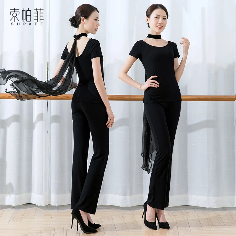 索帕菲形体礼仪训练舞蹈练功服套装女走秀模特仪态优雅导师衣服装