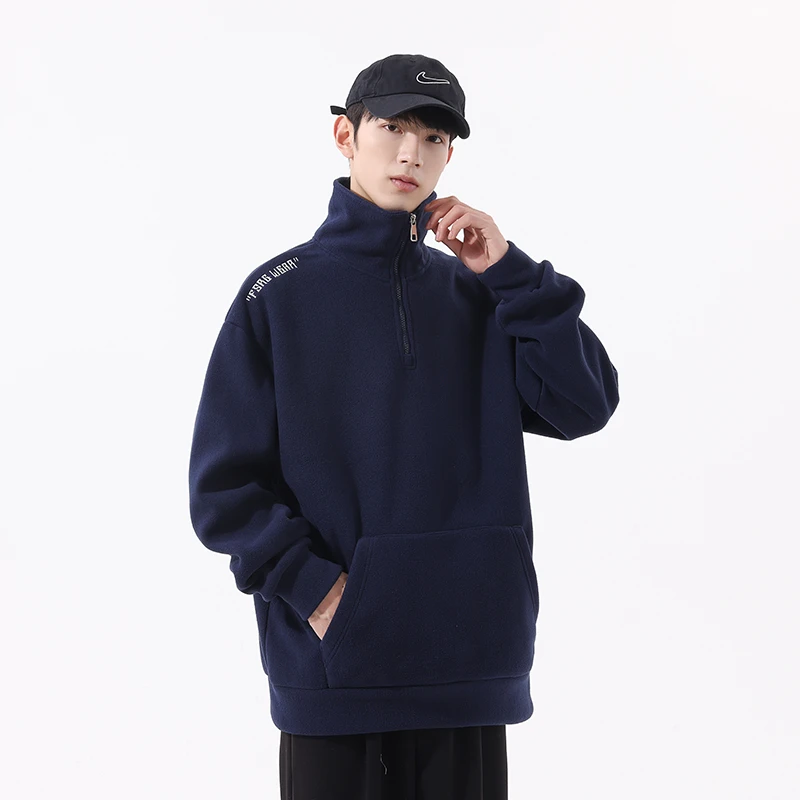 卫衣男爆款2025新款秋冬潮牌休闲男装加绒加厚保暖摇粒绒大码外套