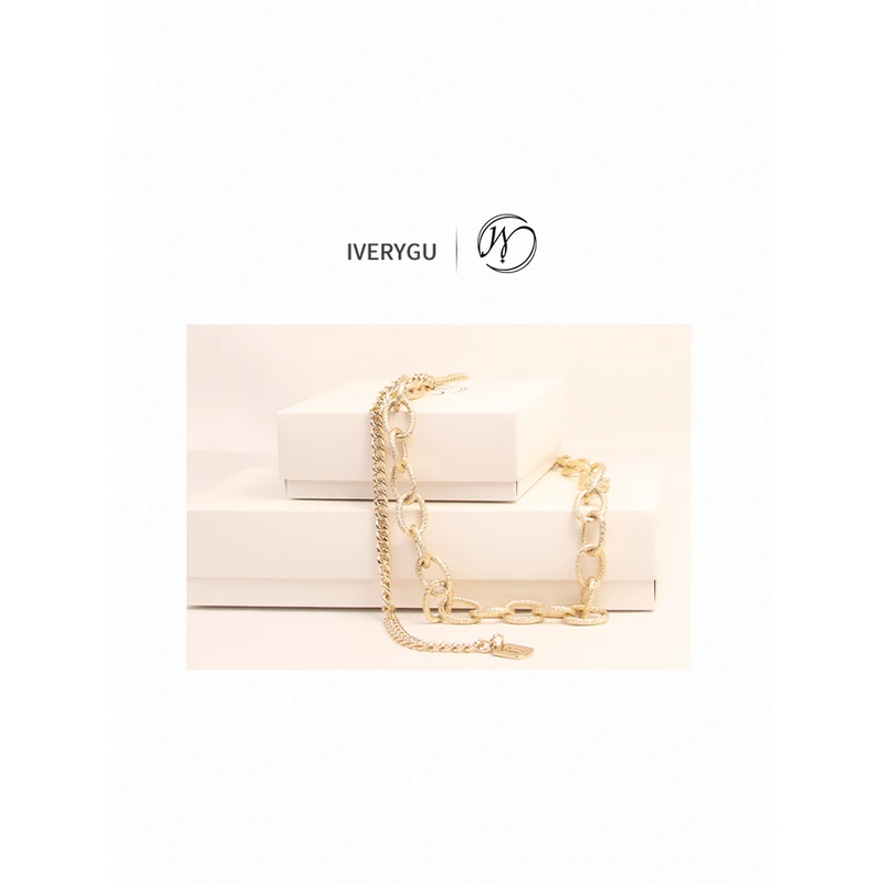 IVERYGU腰链女士裙子小香西装时尚金属高级毛衣链条腰封收腰裤带