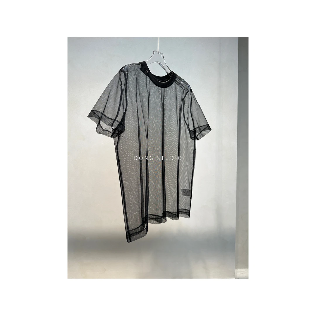 孤版清货价/网纱T 叠穿打底宽松T恤I4087