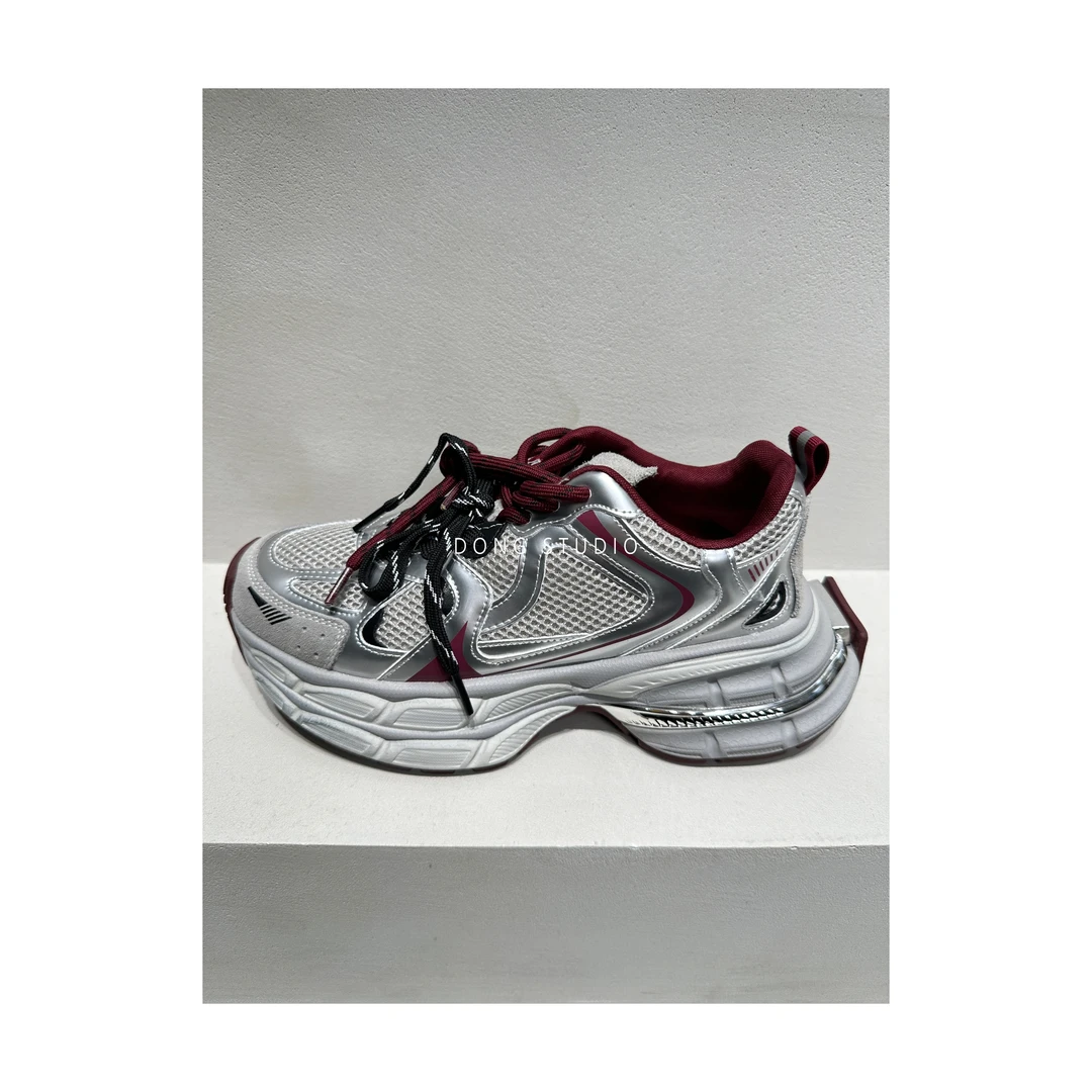 39号*就一双*捡漏价牛皮/网面.增高老爹鞋K4818