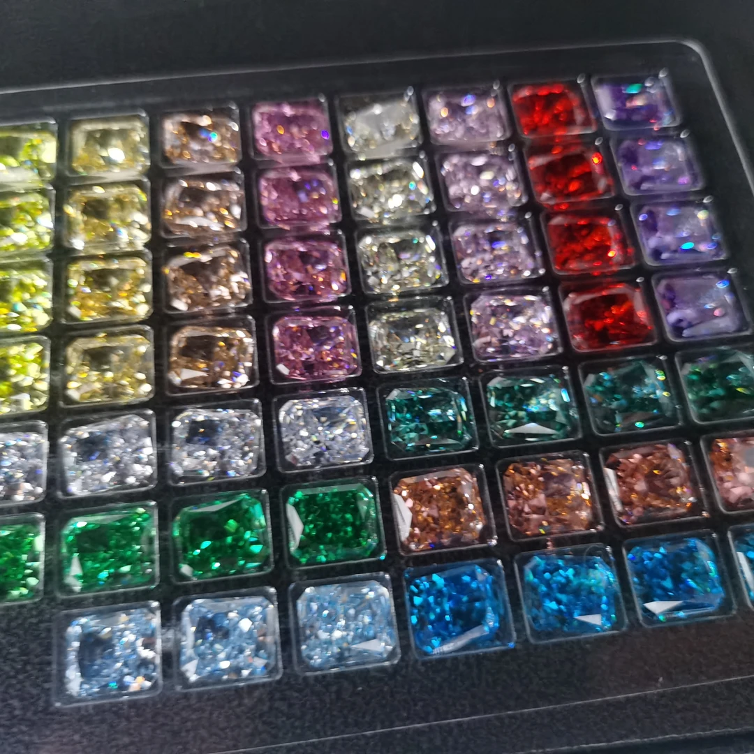 长方倒角冰花切10*12锆石 美甲饰品高碳钻 DIY手工枕头高品质美甲