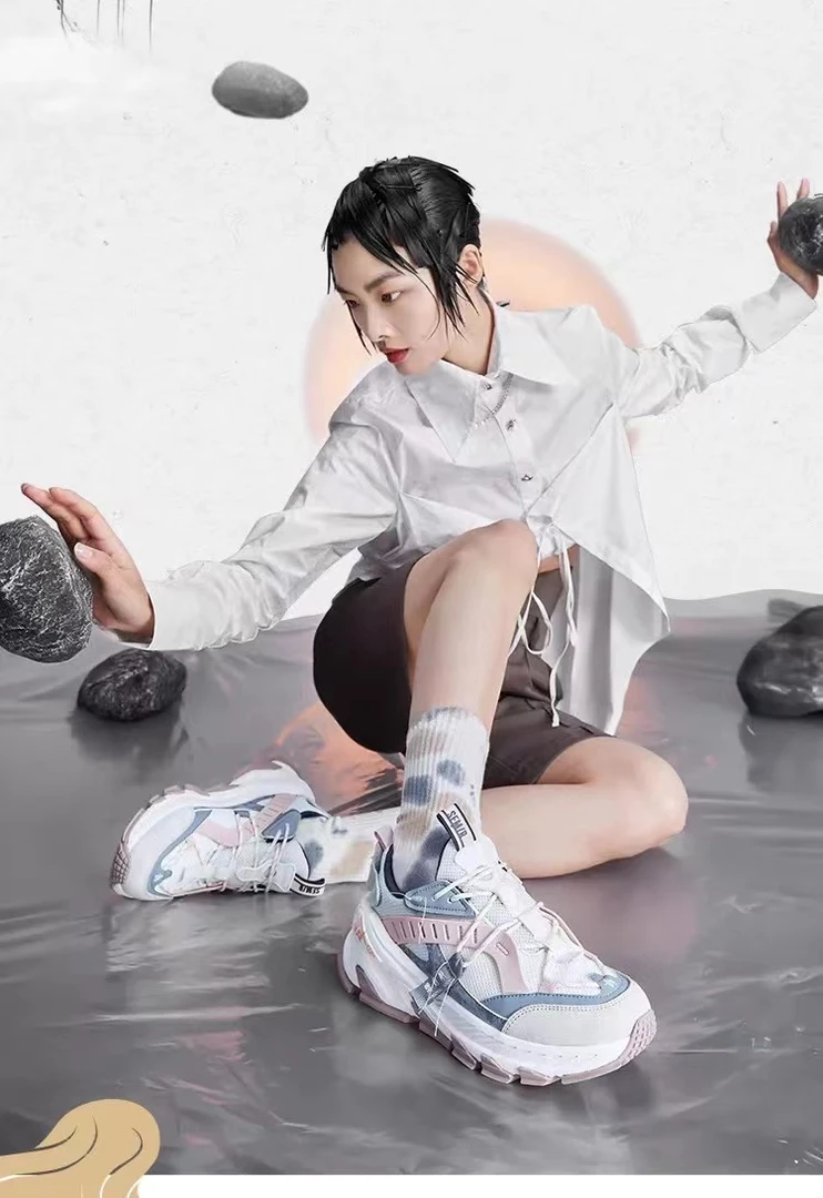 Semir运动鞋女款2024新款鞋子女休闲百搭厚底老爹鞋休闲鞋 0065