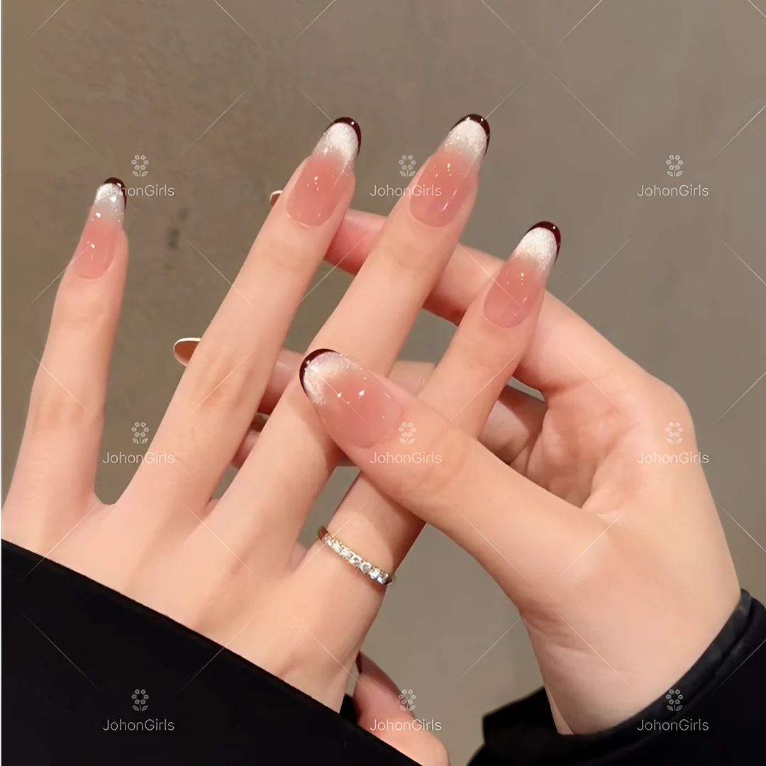 JohonGirls'/琴岛小嫚【优雅起义】气质高级法式猫眼美甲手工穿戴甲