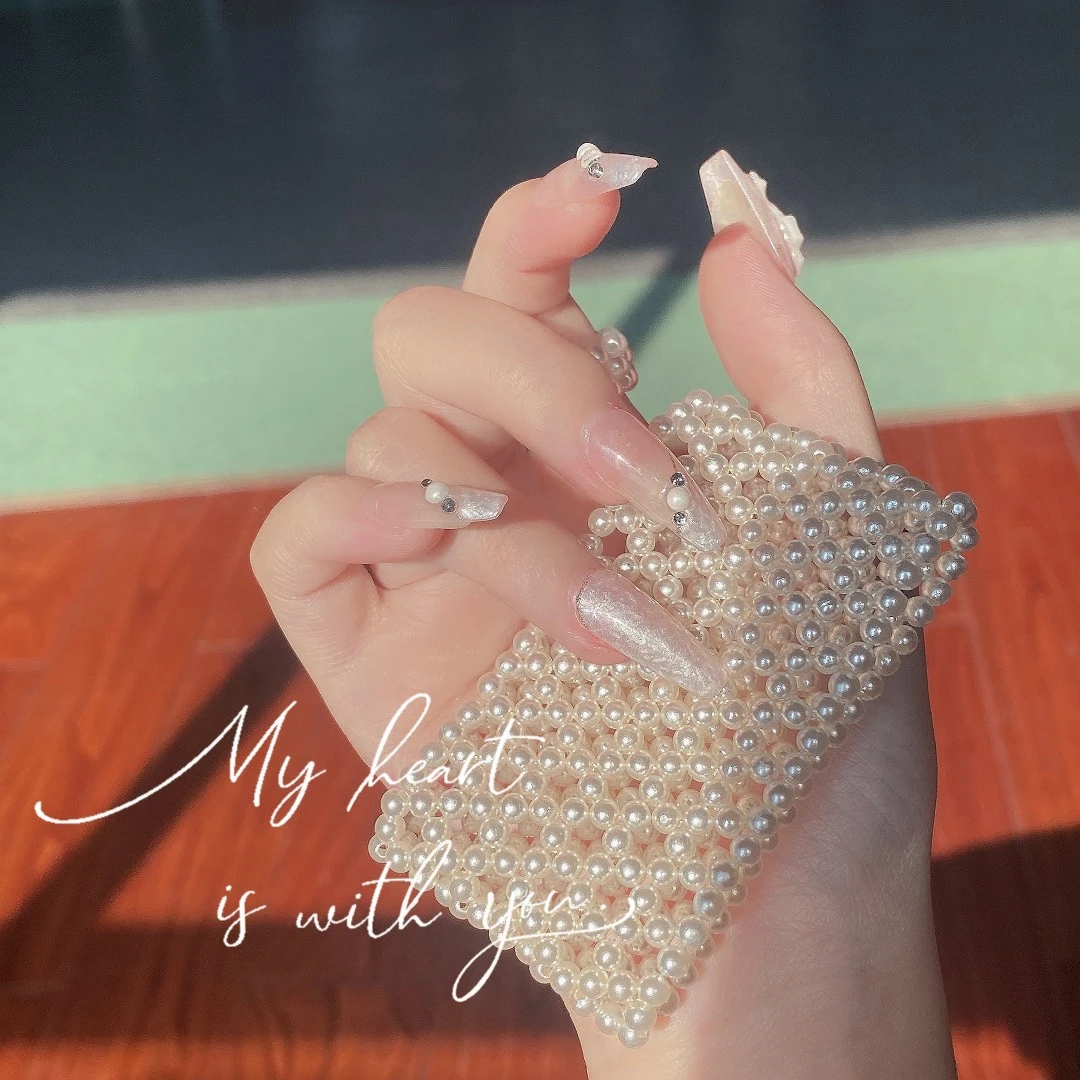 JohonGirls'/琴岛小嫚【 法式爱意 】夏日气质纯欲美少女手工穿戴甲