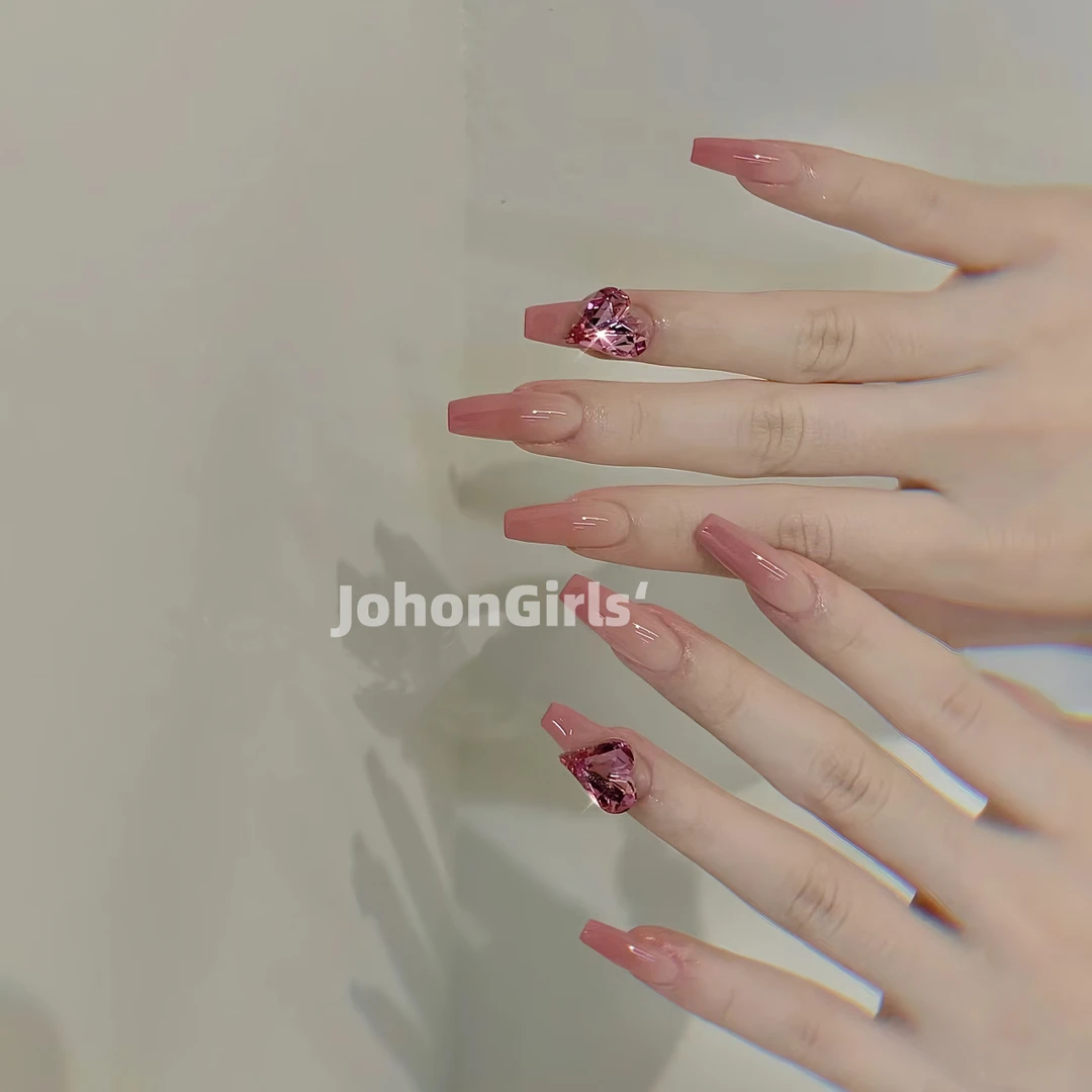 JohonGirls'/琴岛小嫚【玫瑰公主】夏日蜜桃纯欲渐变气质手工穿戴甲