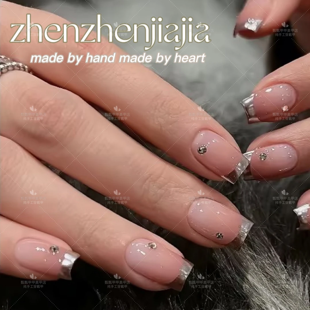 【星空夏夜】手工穿戴甲神仙女必备显白美甲夏季穿戴甲片指甲贴