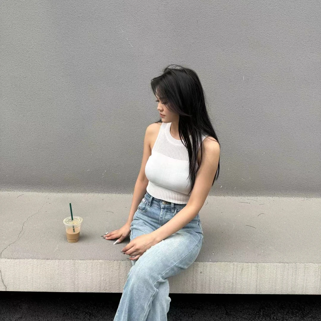 Gloz甜辣妹高龄针织吊带背心女夏季性感弹力内搭短款坎肩412-1