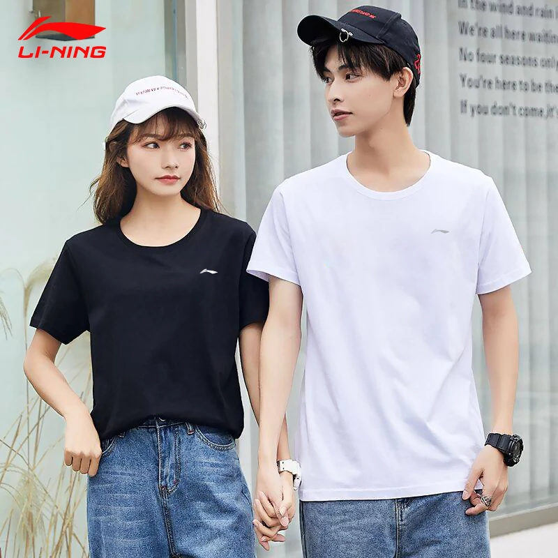 李宁运动T恤时尚正品情侣时尚透气2025男女同款健身时尚速干短袖