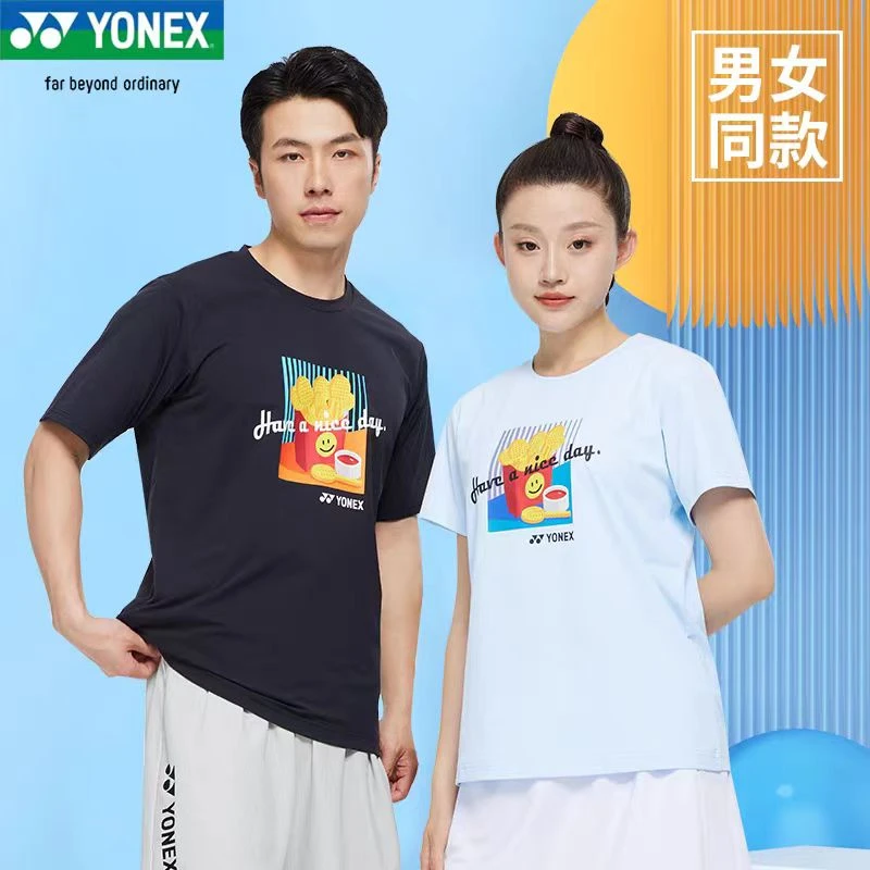 YONEX尤尼克斯羽毛球服115064男女速干运动训练服yy短袖T恤215064