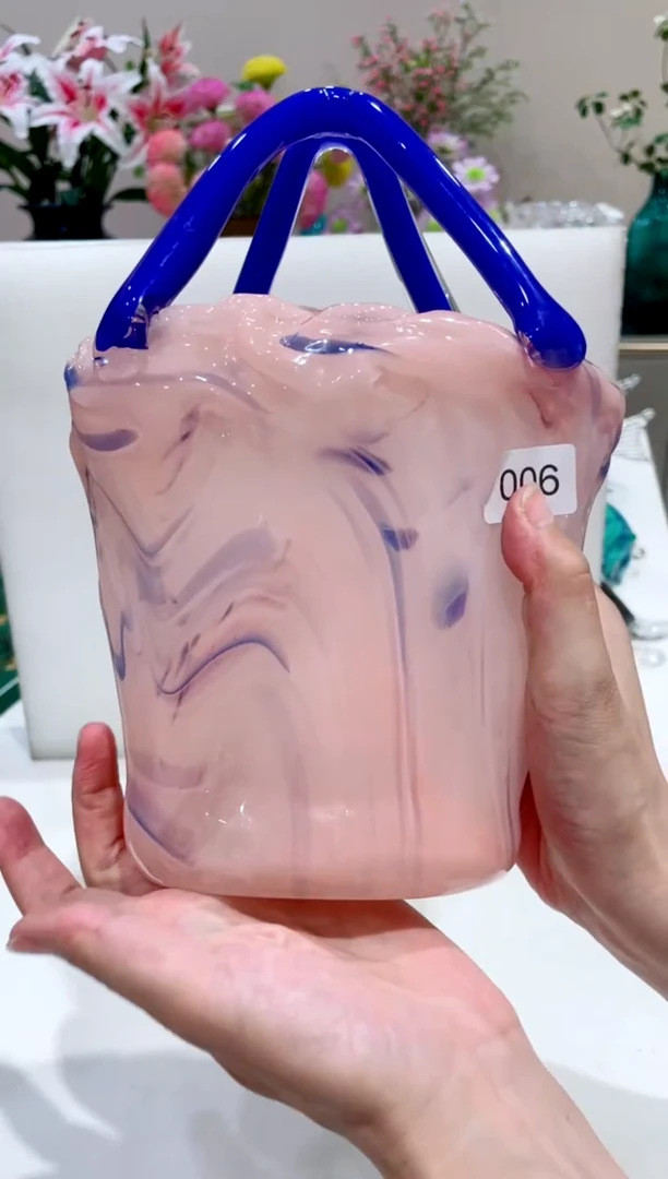 【闪购商品】琉璃手工艺品蓝色把手包包