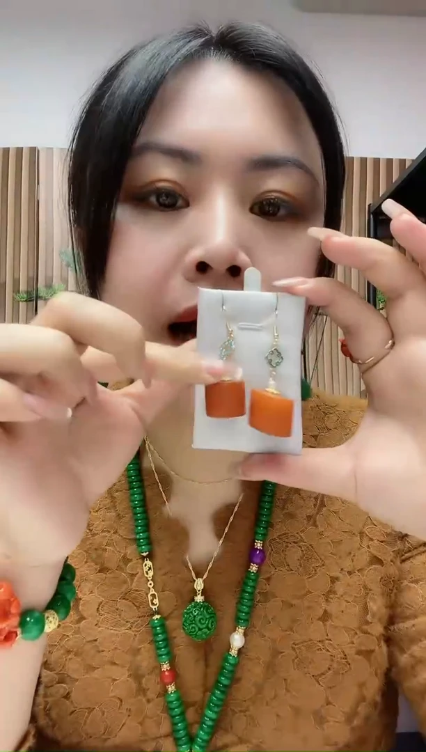 【闪购商品】琥珀耳饰未镶嵌224