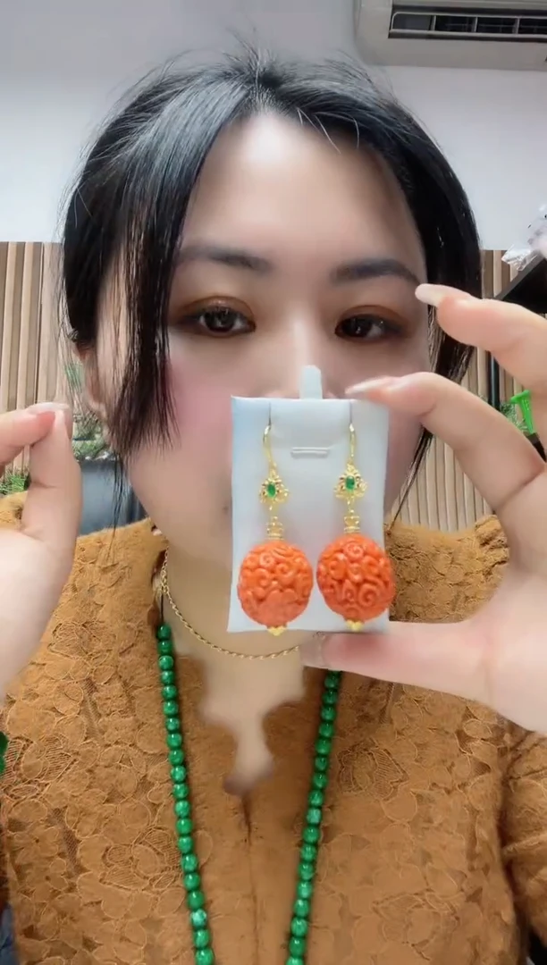 【闪购商品】南红玛瑙耳饰合金255