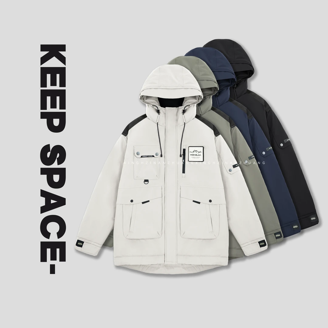 冬季中长款新国标90鸭绒经典一手长派克羽绒服24411#1018