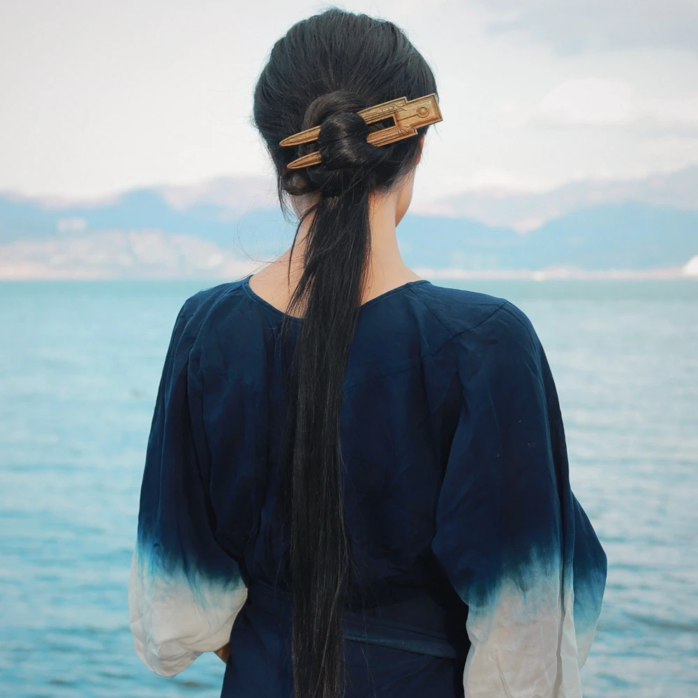隐木【货布】隐木原创绿檀木货布发簪古风精美匠心礼物