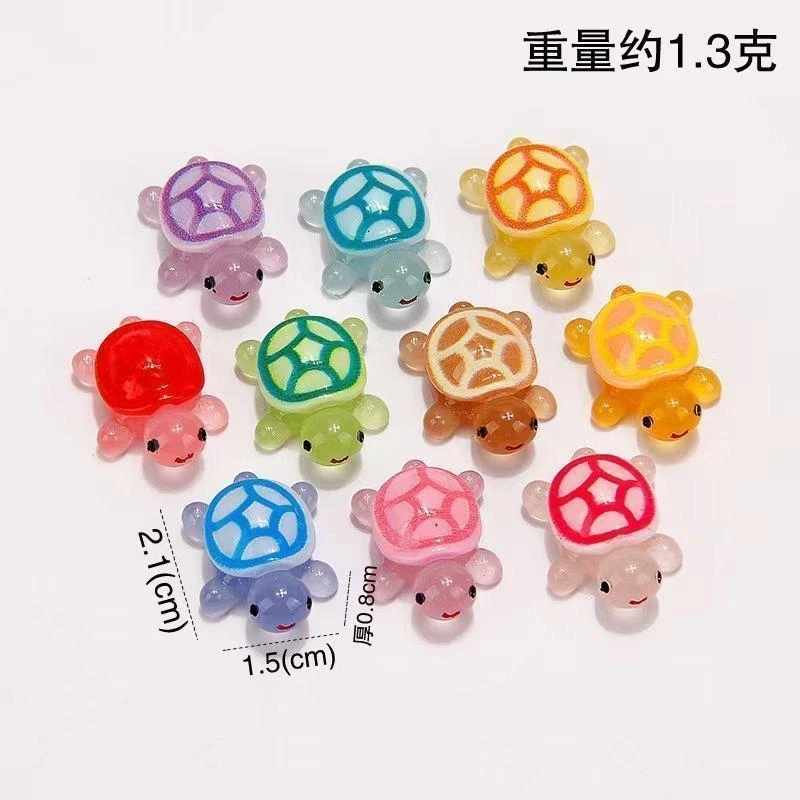 【福利款】迷你龟30只尺寸2.1全红婵同款小乌龟树脂diy网红夜光摆件