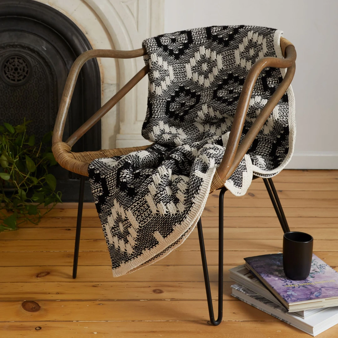 美式乡村全棉针织毯办公午睡毯沙发毯单人休闲盖毯民宿装饰小毯子