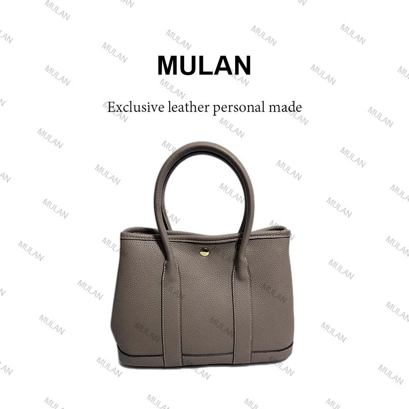 【沐澜】2024夏季新款手工真皮高定女包1090大号大象灰气质时尚轻奢