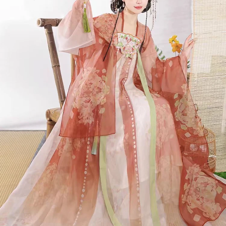 棠曦原创汉服女【飞花吟】唐制齐胸襦裙重工刺绣2024新款日常春夏款