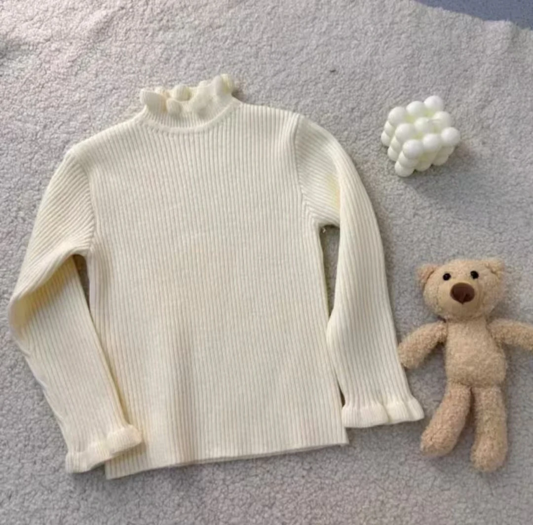 女童打底毛衣2024秋冬季新款女童洋气打底针织衫时尚百搭女童内搭